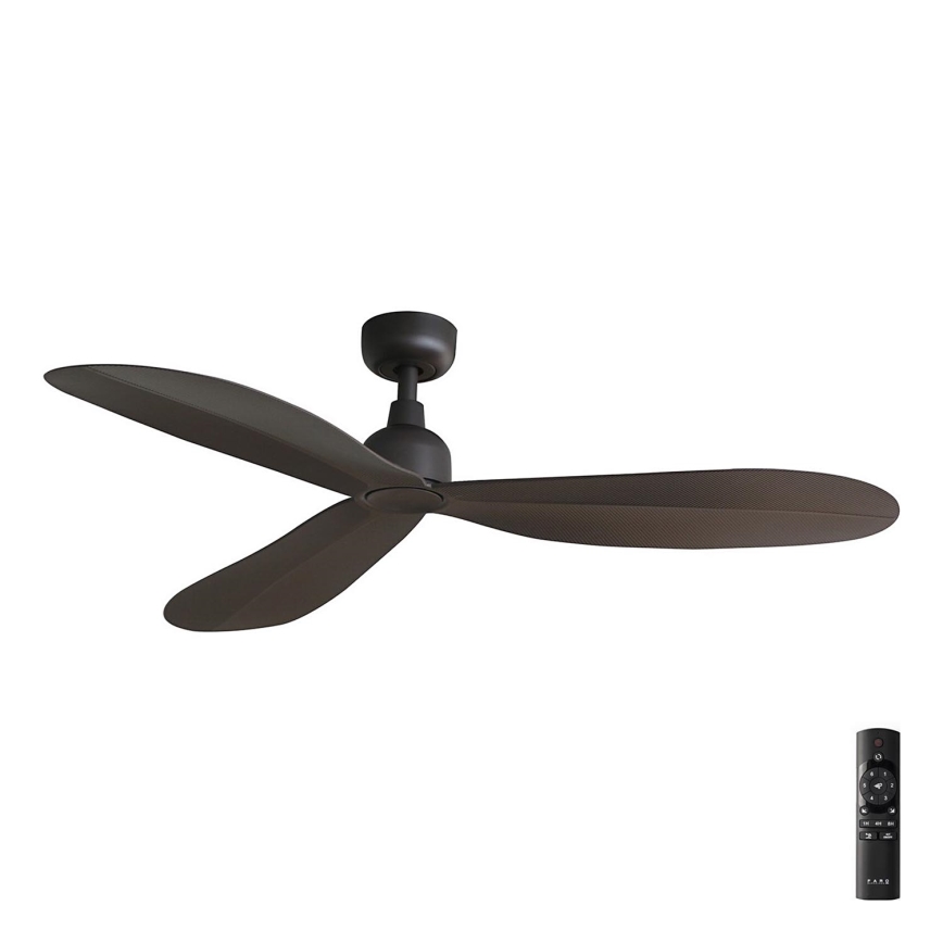 FARO 34301 - Laeventilaator PALMA pruun d. 129 cm IP44 + kaugjuhtimispult
