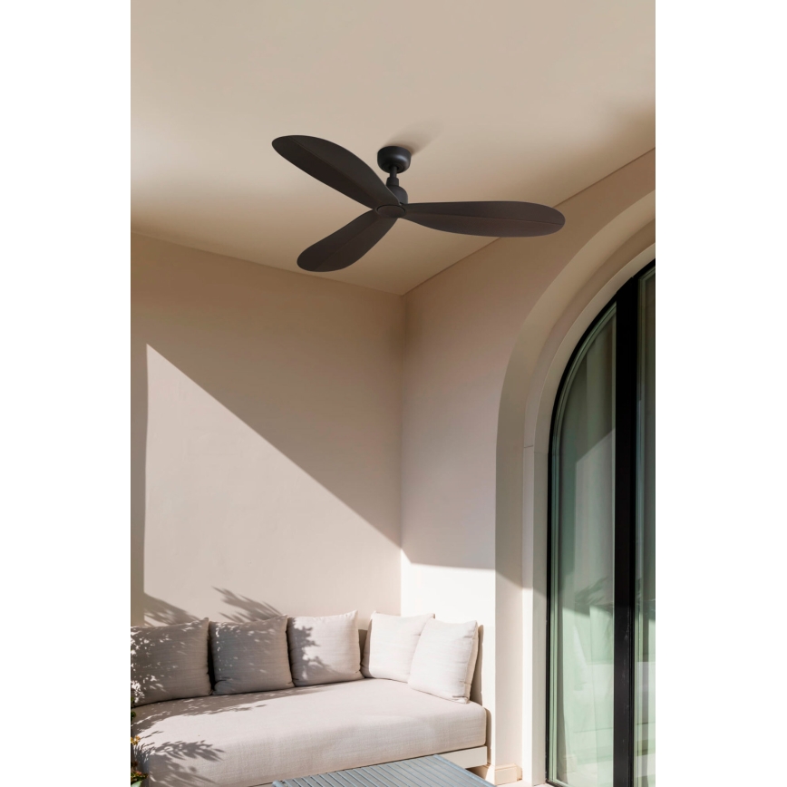 FARO 34301 - Laeventilaator PALMA pruun d. 129 cm IP44 + kaugjuhtimispult