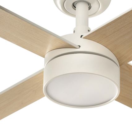 FARO 34355-1TW - LED Hämardatav laeventilaator RUDDER L LED/20W/230V valge/beež d. 132 cm + kaugjuhtimispult