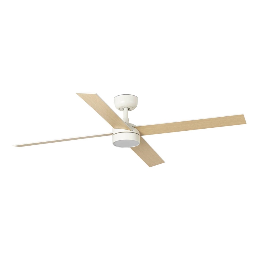 FARO 34355-1TW - LED Hämardatav laeventilaator RUDDER L LED/20W/230V valge/beež d. 132 cm + kaugjuhtimispult
