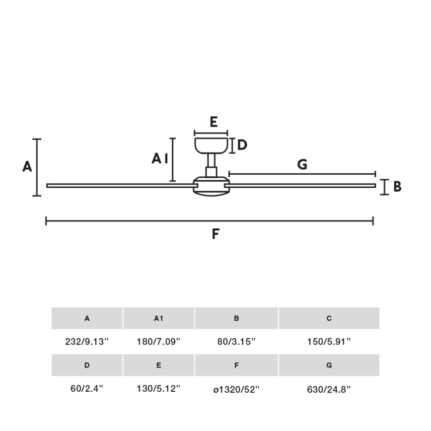 FARO 34355 - Laeventilaator RUDDER L beež/valge d. 132 cm + kaugjuhtimispult