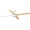 FARO 34355WT-1TW - LED-hämardatav laeventilaator RUDDER L LED/18W/230V 2700/3000/4000K valge/beež läbimõõt 132 cm Tuya Wi-Fi + kaugjuhtimispult