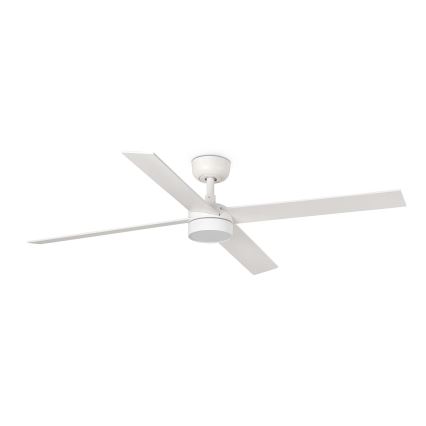 FARO 34355WT-1TW - LED-hämardatav laeventilaator RUDDER L LED/18W/230V 2700/3000/4000K valge/beež läbimõõt 132 cm Tuya Wi-Fi + kaugjuhtimispult