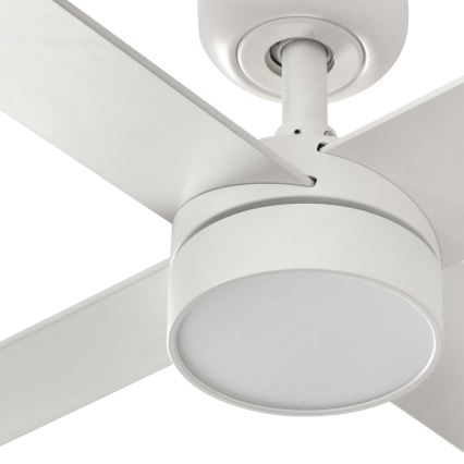 FARO 34355WT-1TW - LED-hämardatav laeventilaator RUDDER L LED/18W/230V 2700/3000/4000K valge/beež läbimõõt 132 cm Tuya Wi-Fi + kaugjuhtimispult
