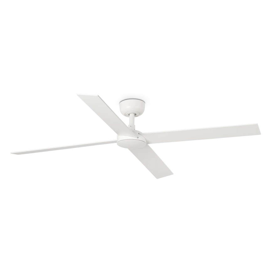 FARO 34355WT - Laeventilaator RUDDER L valge/beež d. 132 cm Wi-Fi Tuya + kaugjuhtimispult