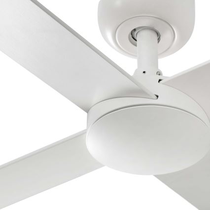 FARO 34355WT - Laeventilaator RUDDER L valge/beež d. 132 cm Wi-Fi Tuya + kaugjuhtimispult