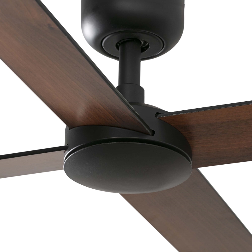 FARO 34356WT - Laeventilaator RUDDER L pruun/must d. 132 cm Wi-Fi Tuya + kaugjuhtimispult