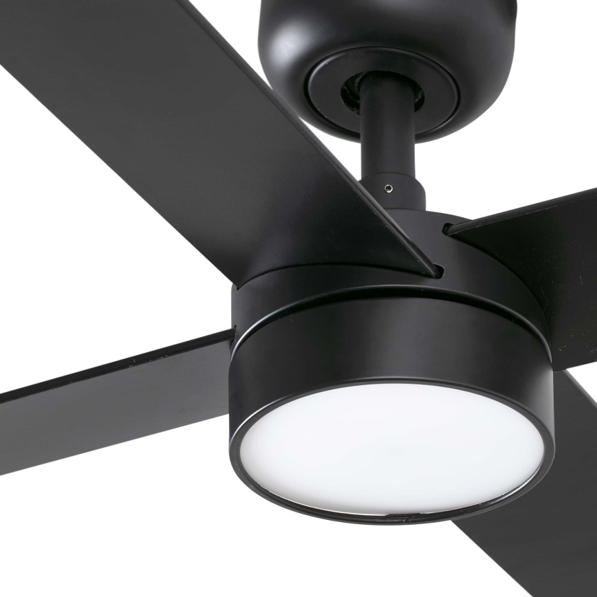 FARO 34356WT1S - hämardatav LED-laeventilaator RUDDER L LED/18W/230V 2700/3000/4000K läbimõõt 132 cm pruun/must Wi‑Fi Tuya + kaugjuhtimispult