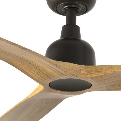 FARO 34360WT - Laeventilaator OUTWOOD L pruun/must läbimõõt 150 cm Wi-Fi Tuya IP44 + kaugjuhtimispult