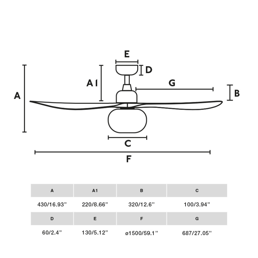 FARO 34362WT-11L - Laek ventilaator OUTWOOD L 1xE27/15W/230V pruun/must lae 150 cm Wi-Fi Tuya IP44 + kaugjuhtimine