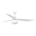 FARO 34363WT-11L - Laeventilaator OUTWOOD L 1xE27/15W/230V valge d. 150 cm Wi-Fi Tuya IP44 + kaugjuhtimispult