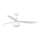 FARO 34363WT-11L - Rippuv ventilaator OUTWOOD L 1xE27/15W/230V valge pr. 150 cm Wi-Fi Tuya IP44 + kaugjuhtimispult