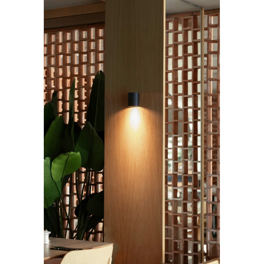 FARO 40523 - Seinavalgusti SOLE 1xGU10/8W/230V must ümmargune