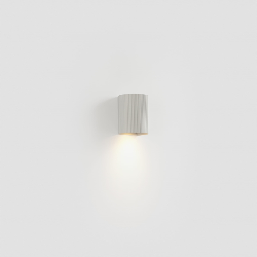 FARO 40526 - Seinavalgusti SOLE 1xGU10/8W/230V valge laineline ümmargune