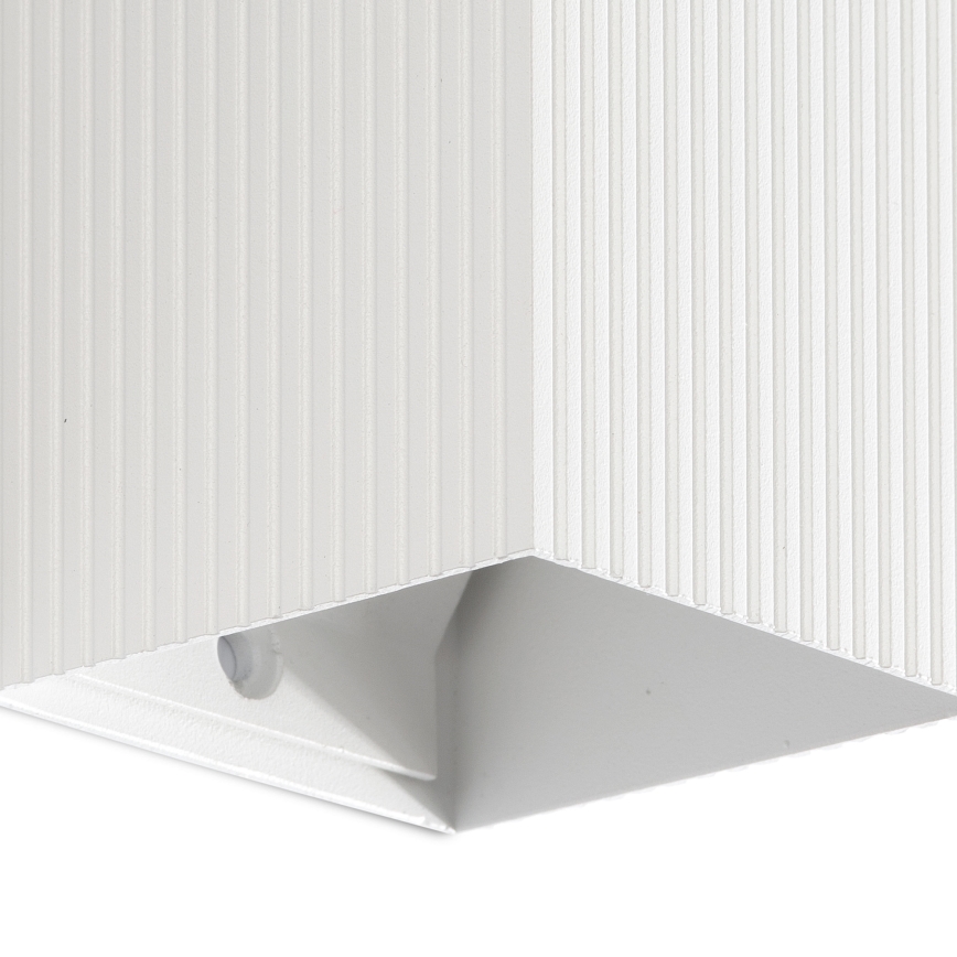 FARO 40534 - Seinavalgusti SOLE 1xGU10/8W/230V valge laineline kandiline