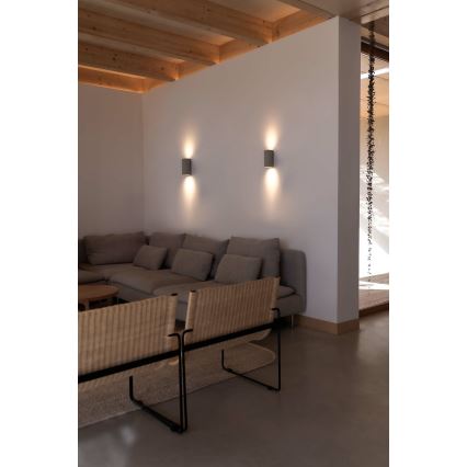 FARO 40540 - Seinavalgusti SOLE 2xGU10/8W/230V hall ümmargune