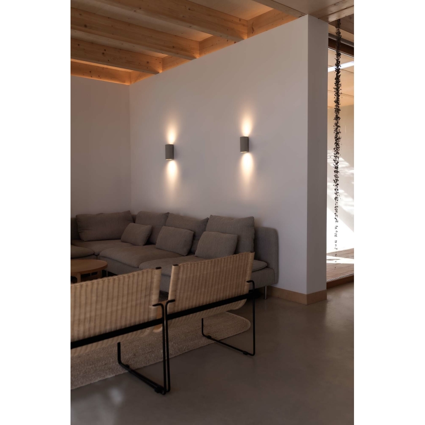 FARO 40540 - Seinavalgusti SOLE 2xGU10/8W/230V hall ümmargune