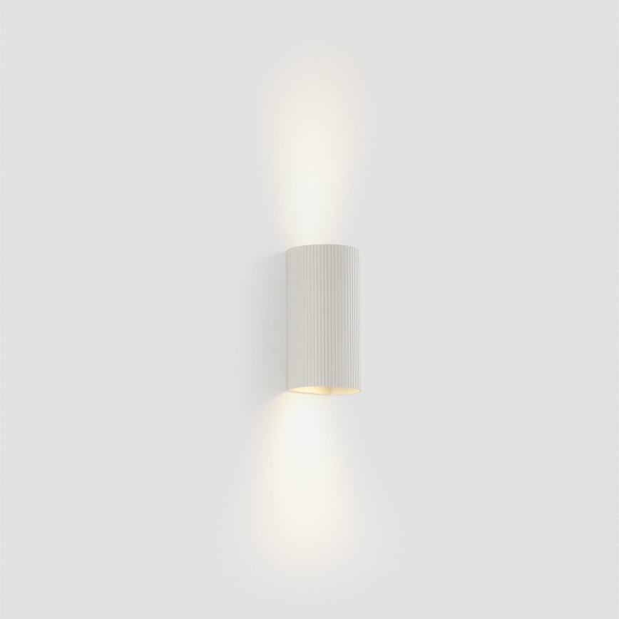 FARO 40542 - Seinavalgusti SOLE 2xGU10/8W/230V valge laineline ümmargune
