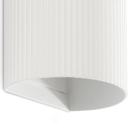 FARO 40542 - Seinavalgusti SOLE 2xGU10/8W/230V valge laineline ümmargune
