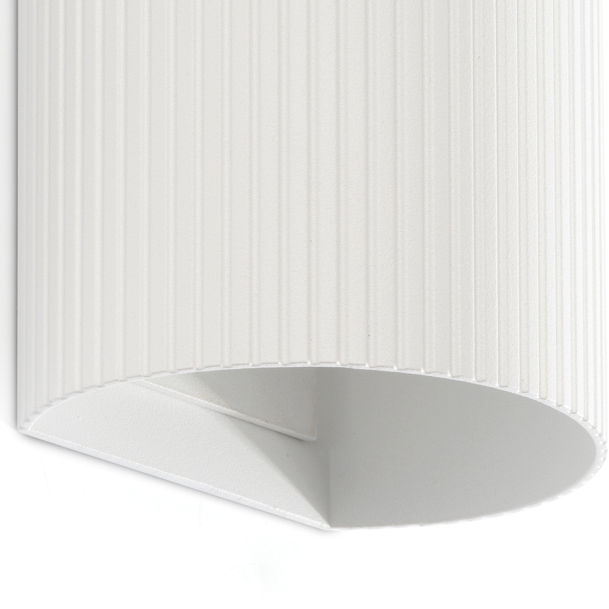 FARO 40542 - Seinavalgusti SOLE 2xGU10/8W/230V valge laineline ümmargune