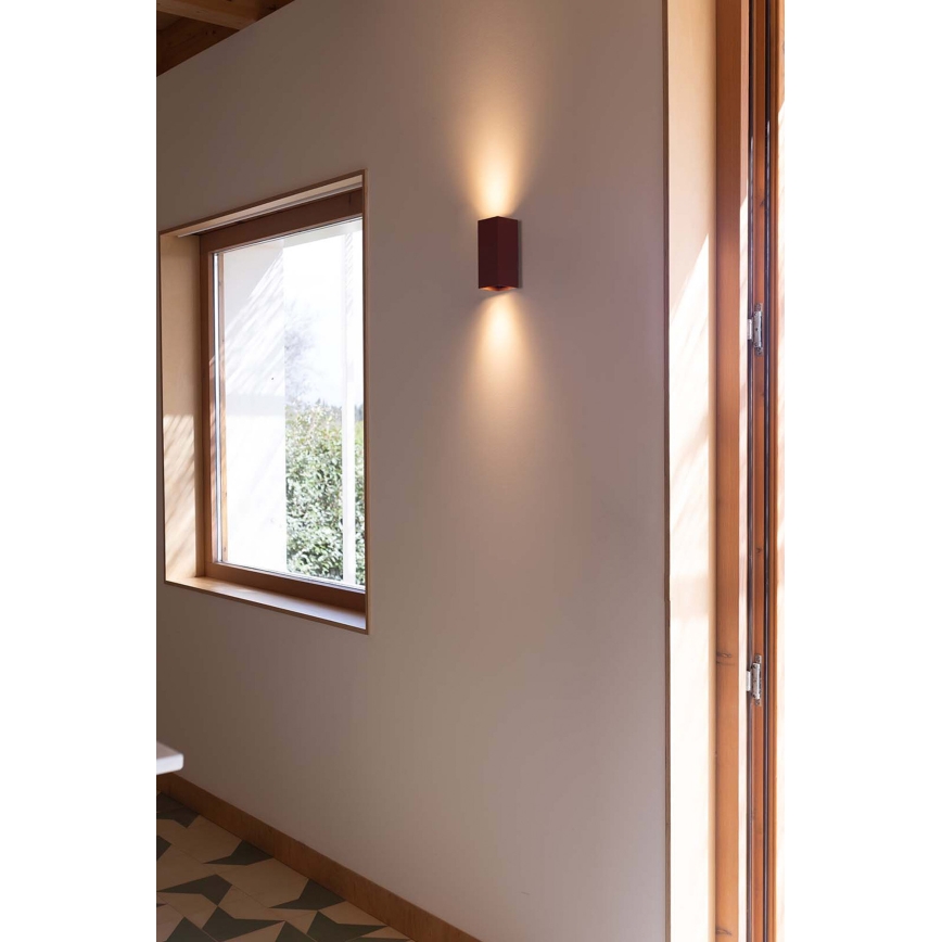 FARO 40568 - Seinavalgusti SOLE 2xGU10/8W/230V tellis laineline kandiline