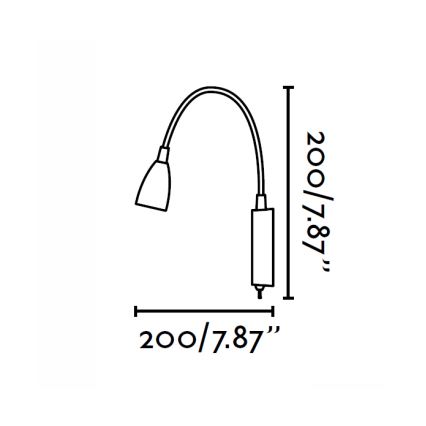 FARO 40994 - seinalamp LOKE LED/3W/230V