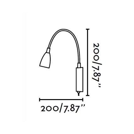 FaRO 41019 - seina lamp LOKE LED/3W/230V