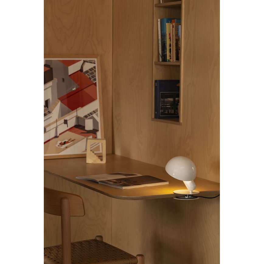 FARO 56101 - Laualamp klambriga 2in1 BELA 1xE27/15W/230V valge