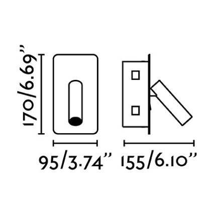 FARO 62114 - LED Kohtvalgusti seinale SUAU LED/3W/230V kuldne