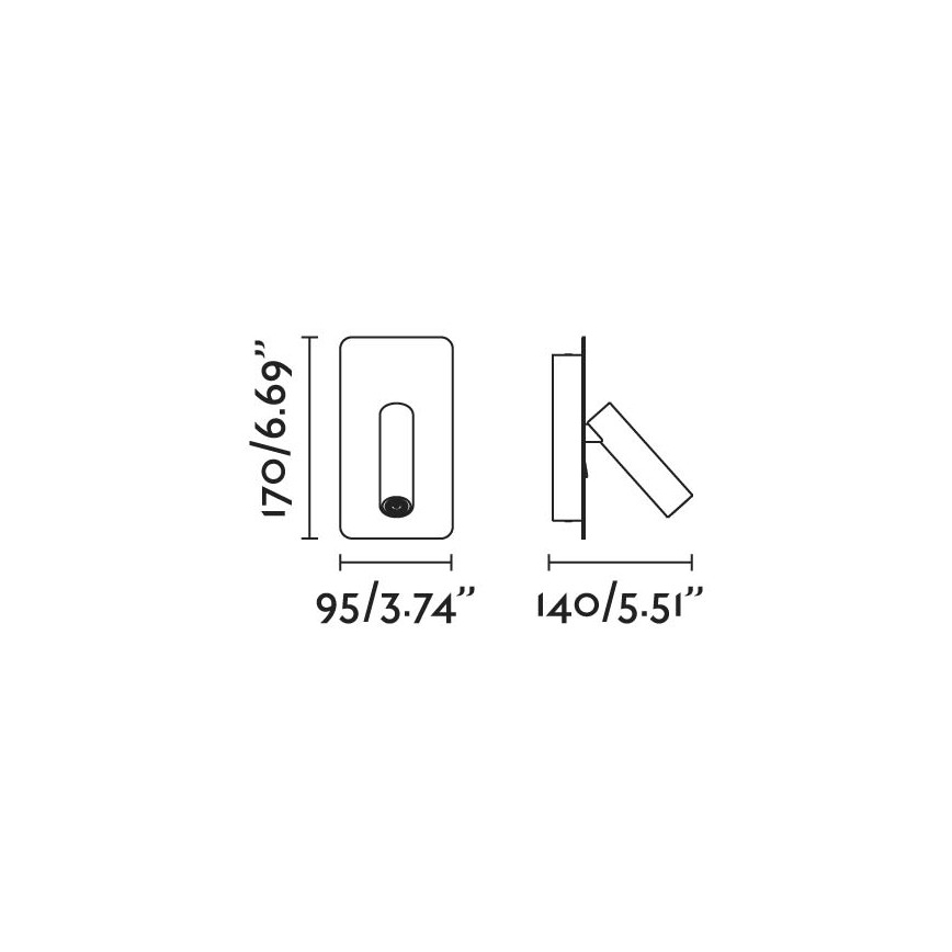 FARO 62117 - LED Kohtvalgusti seinale SUAU LED/3W/230V USB valge