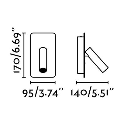 FARO 62120 - LED Kohtvalgusti seinale SUAU LED/3W/230V valge