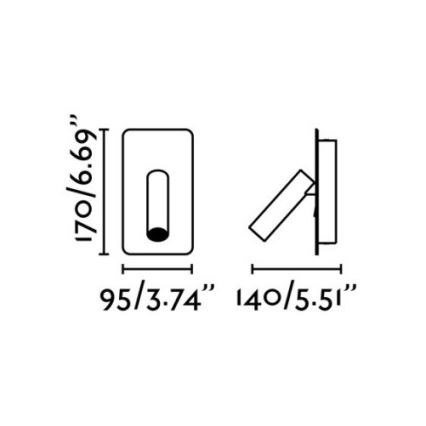 FARO 62128 - LED Kohtvalgusti seinale SUAU LED/3W/230V