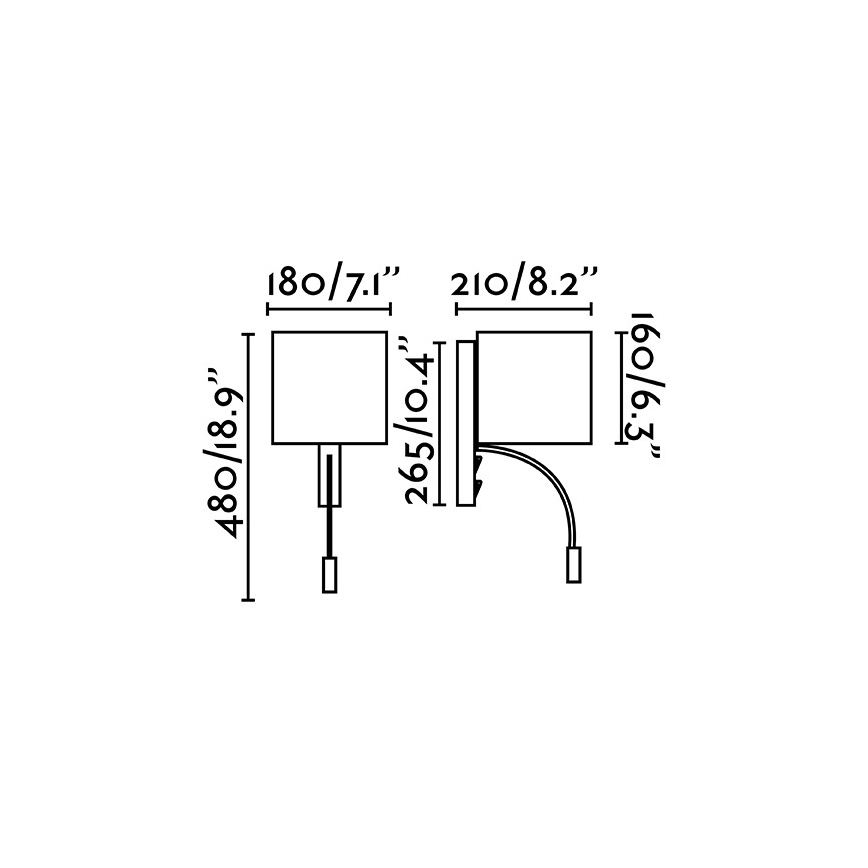 Faro 64323 - LED Seinavalgusti 1xE27/3W/ + LED/3W/230V