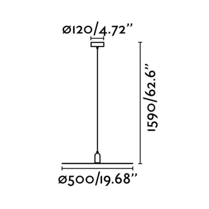 FARO 68145 - Lühter PLAT 1xE27/60W/230V