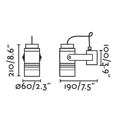 FARO 70260 - Seinavalgusti õue LIT 1xGU10/8W/230V IP54