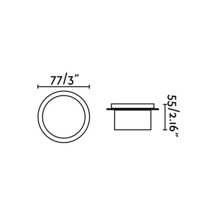 FARO 70265 - LED Süvistatav vannitoavalgusti GALO LED/3W/230V IP54