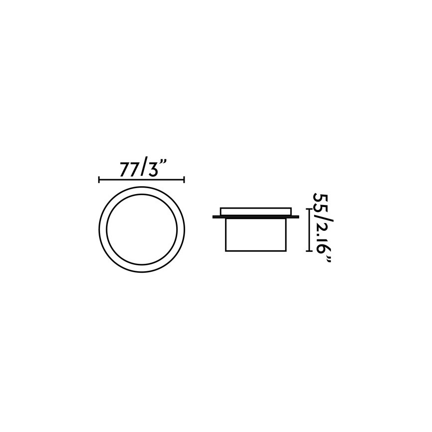 FARO 70265 - LED Süvistatav vannitoavalgusti GALO LED/3W/230V IP54