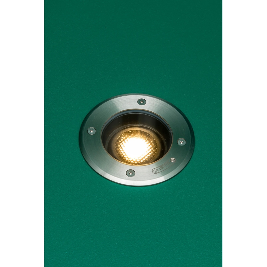FARO 70310 - GEISER läbitav maapinnavalgusti välistingimustesse 1xGU10/8W/230V IK08 IP67, roostevabast terasest