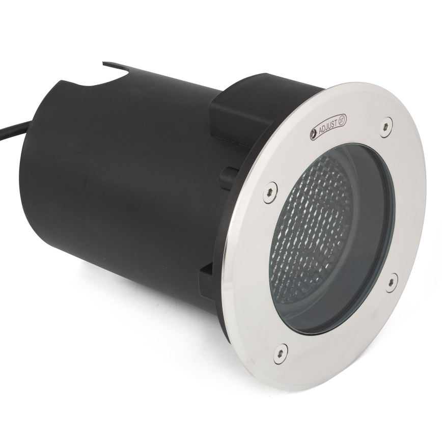 FARO 70310 - GEISER läbitav maapinnavalgusti välistingimustesse 1xGU10/8W/230V IK08 IP67, roostevabast terasest