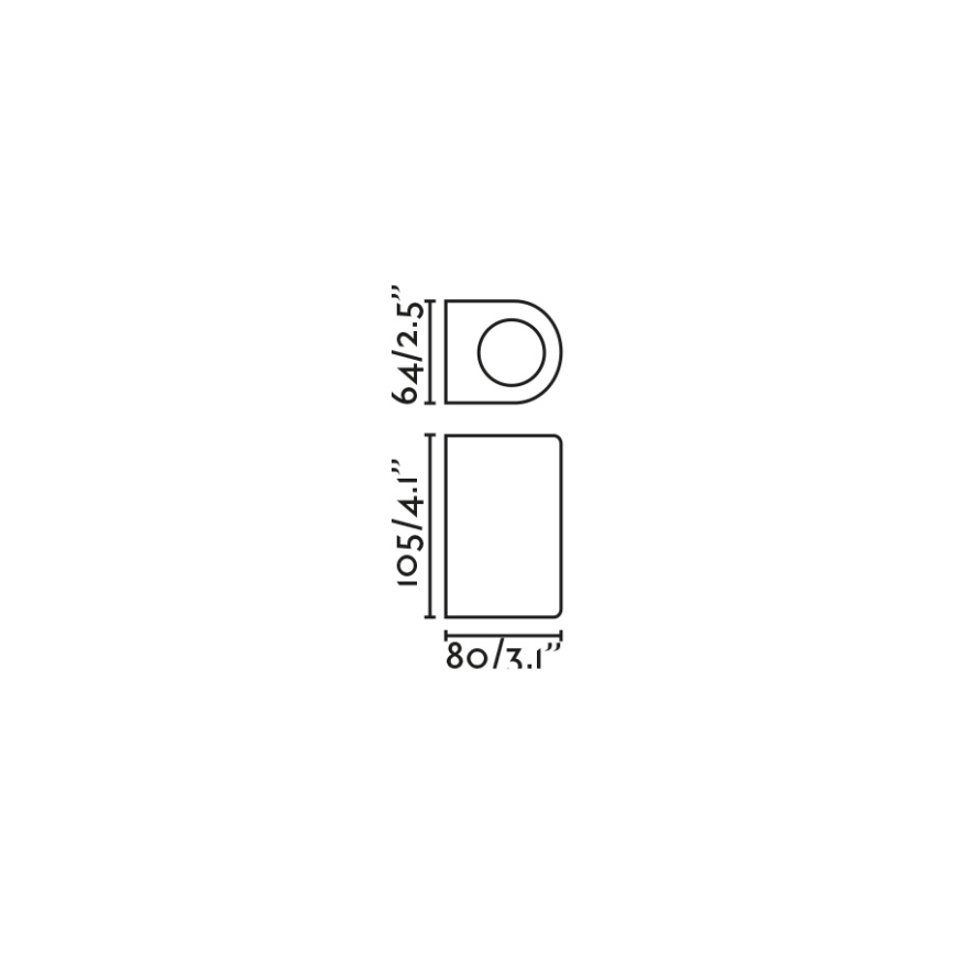 FARO 70323 - Välisseinavalgusti ESTELA 1xGU10/5W/230V IP65 valge
