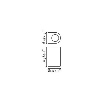 FARO 70324 - Välisseinale mõeldud seinavalgusti ESTELA 1xGU10/5W/230V IP65 pruun