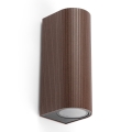 FARO 70329 - Välisseinavalgusti ESTELA 2xGU10/5W/230V IP65 pruun