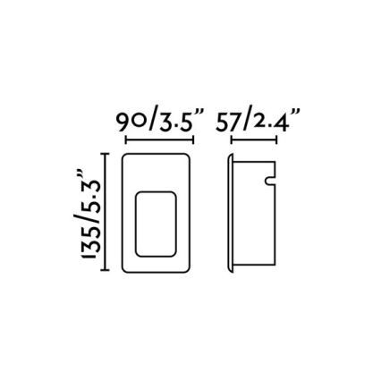 FARO 70399 - LED Seinavalgusti õue NASE-2 LED LED/3W/230V IP44