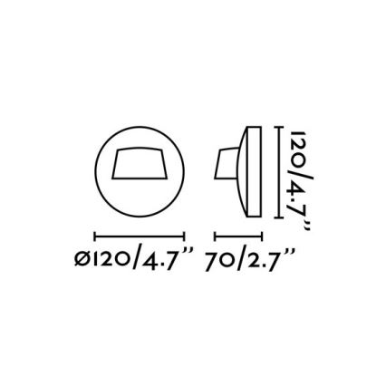 FARO 70409 - LED Väli seinavalgusti BROW LED/3W/230V IP44