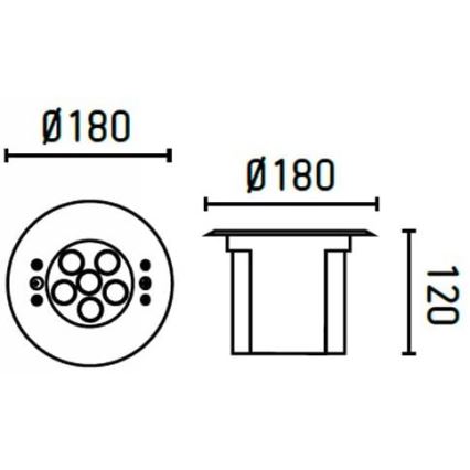 FARO 70456 - RGB LED Süvistatav välivalgusti EDEL LED/18W/24V IP68