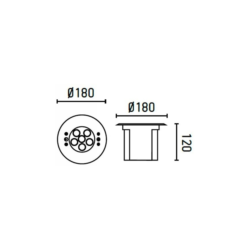 FARO 70456 - RGB LED Süvistatav välivalgusti EDEL LED/18W/24V IP68