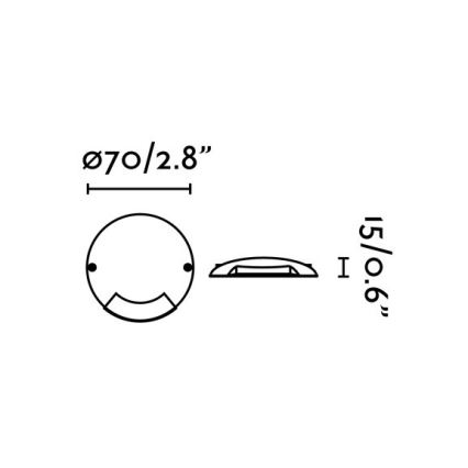 FARO 70546 - LED Süvistatav välivalgusti KEENAN-2 LED/0,5W/12V IP67