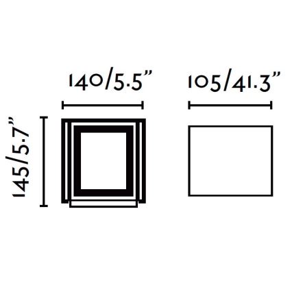 FARO 70637 - LED Seinavalgusti õue OLAN 2xLED/3W/230V IP54