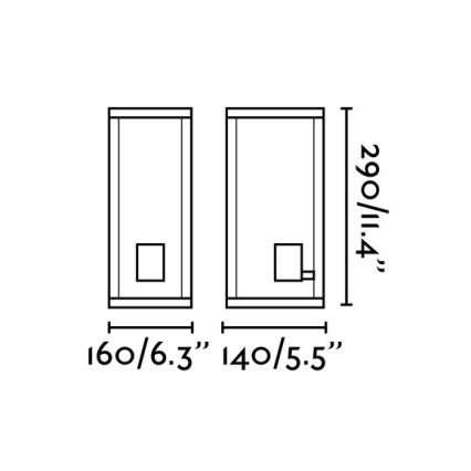 FARO 70773 - Väli seinavalgusti NALA 1xE27/15W/230V IP54