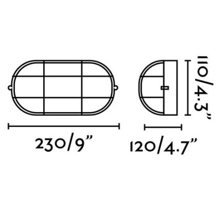 FARO 70998 - Seinavalgusti õue CABO 1xE27/60W/230V IP65